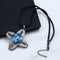 Unisex Fidget Spinner Necklace Four Leaf Crab Craws Pendant Necklace Women Men