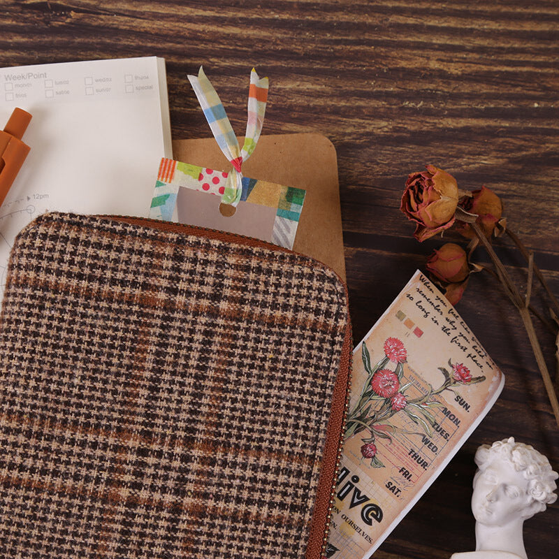 Kinbor DTB61031 Zipper Notebook Bag Schedules Planer Diary Notepad Christmas Gifts