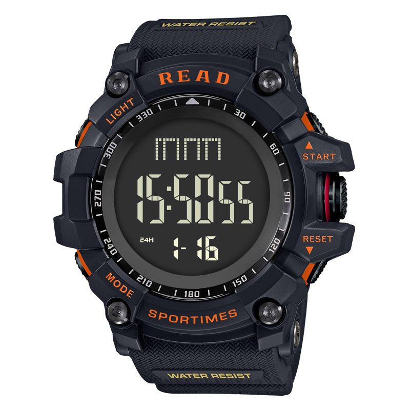 READ R90002 Digital Watch Multifunction Luminous Display Fashion Stopwatch Double Time Alarm Watch