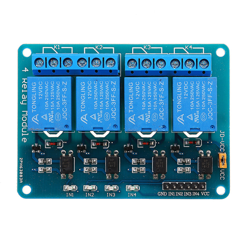 Geekcreit 12V 4 Channel Relay Module PIC ARM DSP AVR MSP430