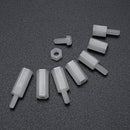 Suleve M2.5NH2 300Pcs Nylon Screw White/Black Hex Screw Nut PCB Standoff Spacer Assortment Kit