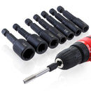 Drillpro 7Pcs M4-M14 Screw Tap Socket Adapter 1/4 Inch Hex Shank Machine Tap Square Driver Thread Tap Adapter for Electric Drill