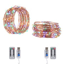 5M 10M 20M USB 8 Modes Copper Wire LED String Light for Christmas Holiday Home Decor + Remote Control