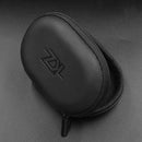 Original KZ Oval PU Earphone Bag Portable Shockproof Zipper Earphone Cable Storage Box Case