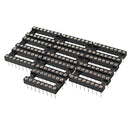 30pcs 16 Pins 2.54mm DIP Straight Plug Double Row Circular Hole IC Socket Connector Adapter