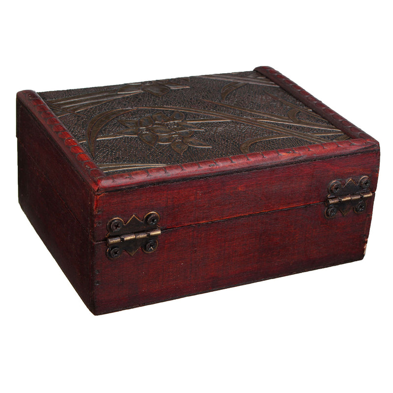 Wooden Large Jewelry Display Box Necklaces Storage Case Ring Desktop Organizer Gift