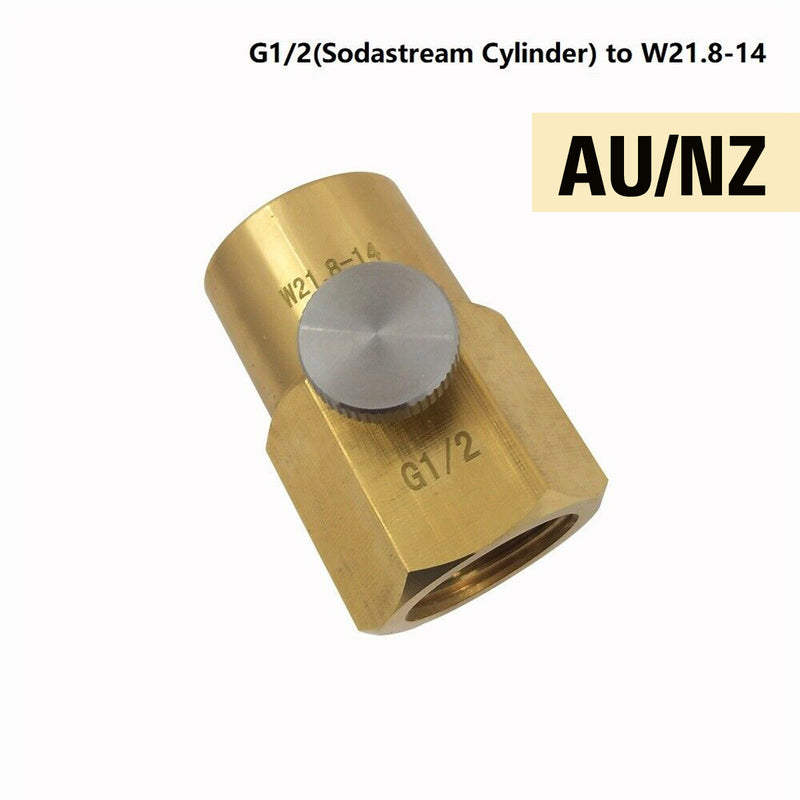 SodaStream Cylinder Refill Adapter + Bleed Valve + W21.8-14 /US CGA320 Connector