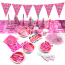 16Pcs Children's Birthday Party Supplies Kids Napkin Banner Tableware Decorations