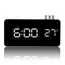 Mirror Knob Alarm Clock Personality Creative Thermometer Bedside Clock LED Luminous Student Clock