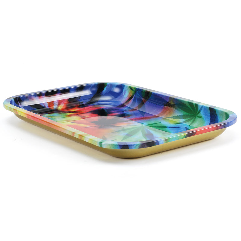 280x180mm Mini Cool Rolling Tray Metal Smoking Holder Plate Metal Sheet