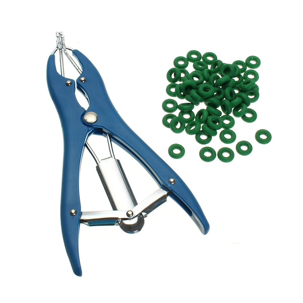 Sheep Castration/Banding/Tail Docking/Applicator/100 Rings/Cattle/Marking/Farm Castrator Tools