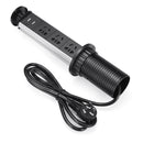 2500W Electrical Socket Power Hidden Kitchen Table USB Charger Aluminum Shelf