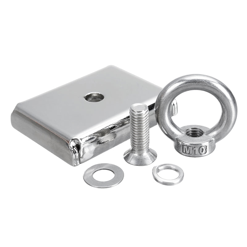 300KG D75 Super Fishing Recovery Block 304 Magnet Eyebolt M10 Ring Metal