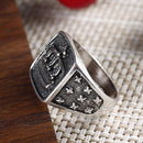 European And American Explosion Crown Retro Ring