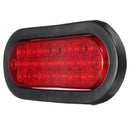 6Inch 12V 24LED Car Oval Rubber Mount Tail Lights Stop Turn Brake Lamp for Truck Trailer Bus