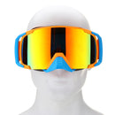 Motorcycle Racing Anti Fog Goggles Dual Lens Outdooors Snowboard Ski Snowboard Dumb Orange Frame
