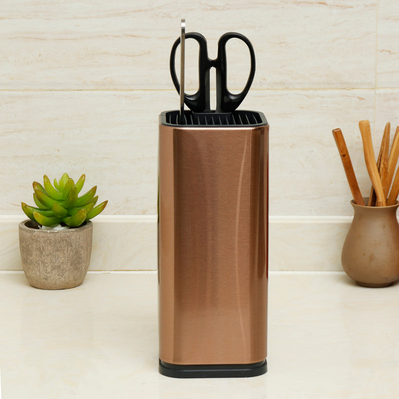 Stainless Steel Block Kitchen Cookware Cutlery Storage Rack Organizer Holder