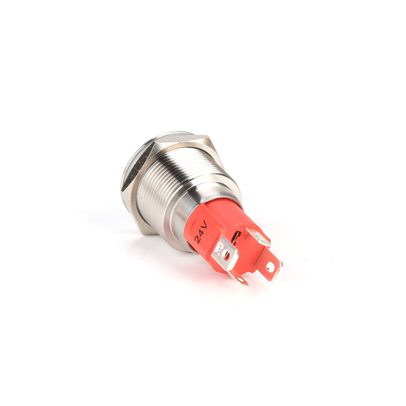 19MM 10A 250V 4Pin LED Light Button Switch Momentary Reset Metal Push Button Switch