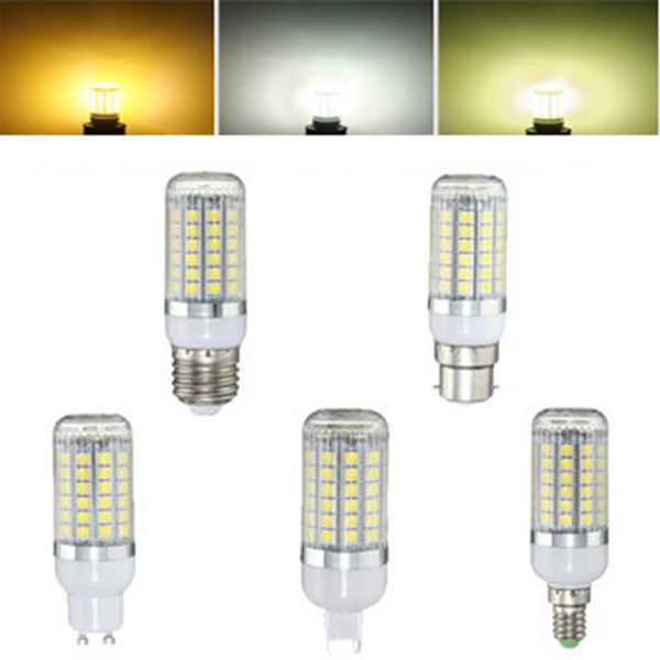 E27 E14 B22 G9 GU10 6W 69 SMD 5050 LED 450Lm Pure White Warm White Natural White Corn Bulb AC220V