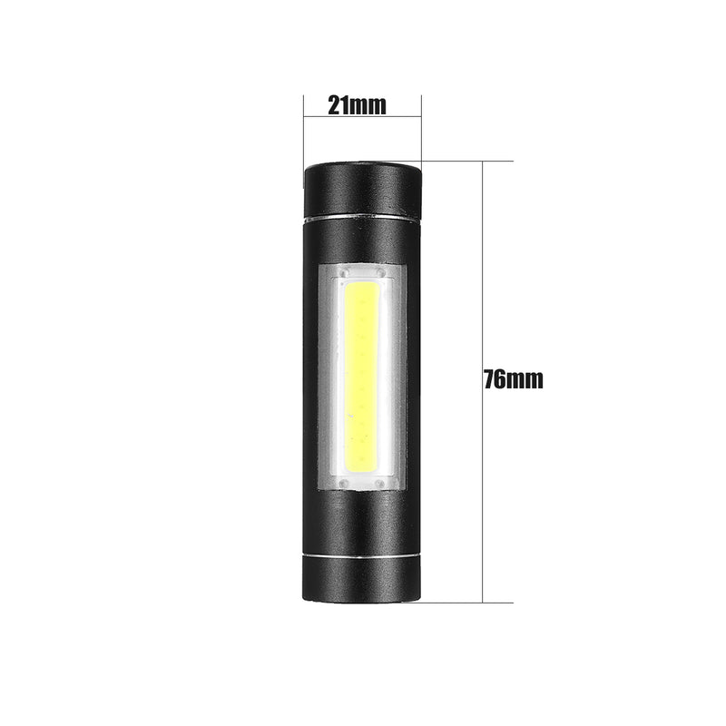 Portable Tactical Mini COB LED Flashlight Pocket Clip Torch Light Lamp