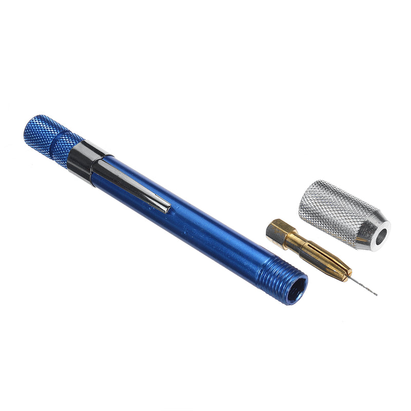 20pcs Mini Micro Aluminum Hand Drill with Twist Drill Bit Tool for Wood Plastic