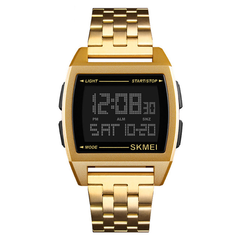 SKMEI 1368 Sport Men Watch 3ATM Waterproof Week Display LED Electronic Digital Watch
