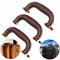 Guitar Musical Box Luggage Toolbox Trolley Instrument Case Handle Brown Leather