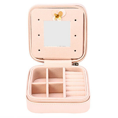 Portable Travel Jewelry Box Case Ring Earring Necklace Storage Display Organizer