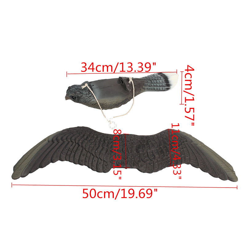 Flying Bird Hawk Owl Decoy Weed Pest Control Repellent Garden Scarer Scarecrow