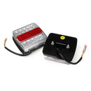 2Pcs Car 16LED Square Tail Turn Signal Lamp Brake Light Waterproof For Trailer Truck Boat