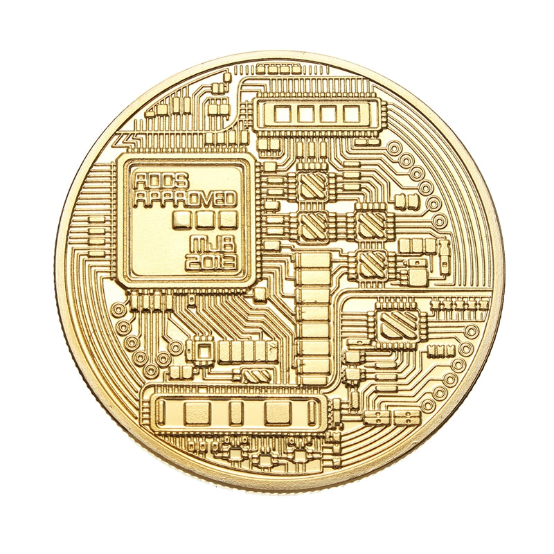 1Pcs Gold Bitcoin Model Commemorative Coins BTC Metal Coin Decorations