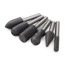 Drillpro 6pcs 6mm Shank Bearing Steel Engraving Grinding Bit Rotary Bur File Rasp Bit For Rotary Tools