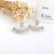 Trendy Flower Earrings Gold Silver Full Rhinestones Ear Stud Gift for Women