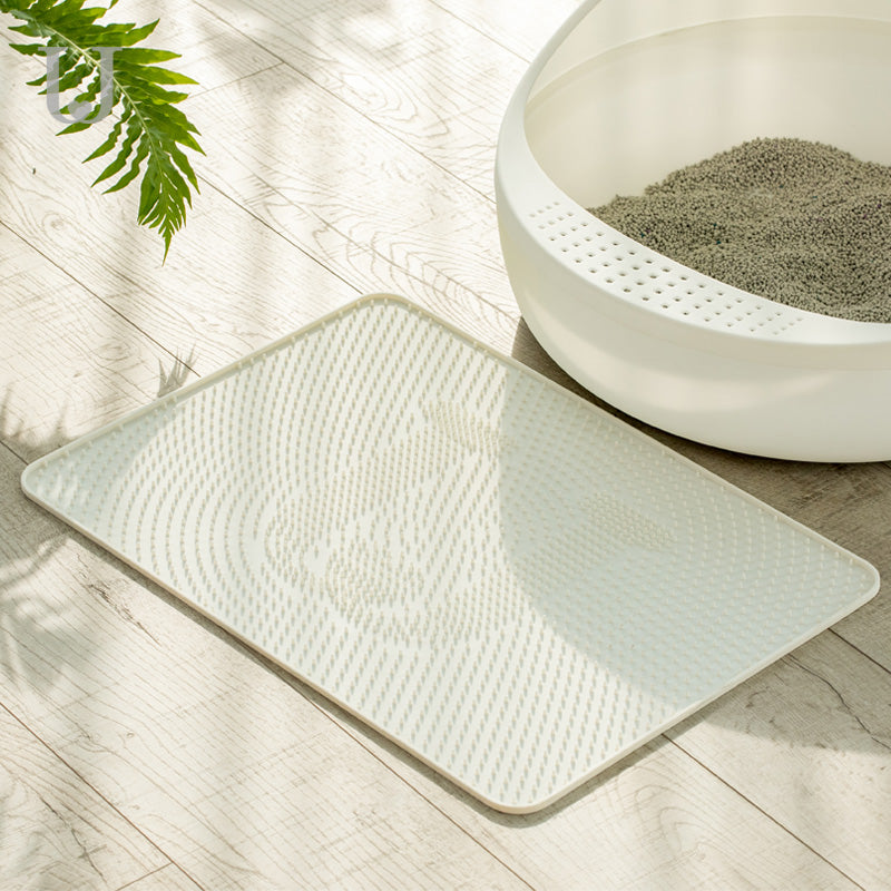 Jordan&Judy JJ-PE0014 Cat Litter Pad Silicone Material Waterproof White  Pet Mat From Xiaomi Youpin