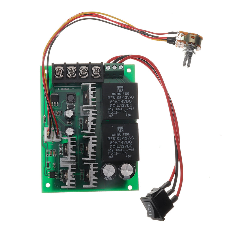 DC 10-50V 12/24/48V 60A PWM DC Motor Speed Controller CW CCW Reversible Switch Module