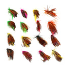 ZANLURE 32pcs Mixed Trout Flies Lure Fly Fishing Tackle with Box