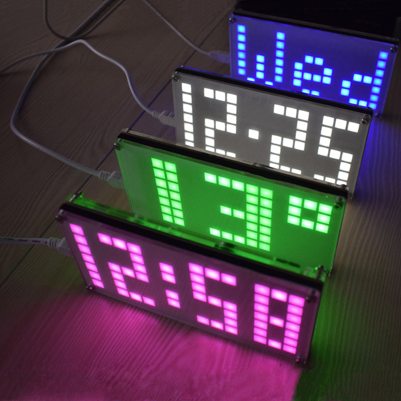 Geekcreit DIY DS3231 Touch Key Control Brightness Adjustable Big Size Dot Matrix Alarm Clock Kit