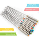 Stainless Steel Fondue Forks with Heat Resistant Handle for Cheese Chocolat