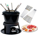 Stainless Steel Fondue Forks with Heat Resistant Handle for Cheese Chocolat