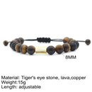 Vintge Tiger Eye Stone Bracelets Fashion Lave Copper Adjustable Bracelet Gift for Men