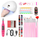45W USB UV LED Nail Lamp Sets Nail Stick Grinder Drill Grinding Polishing Machine Manicure File Tools Kits