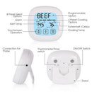 Digital Food Thermometer Timer for Kitchen Barbecue Measuring Tool