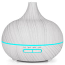 400Ml Ultrasonic Electric Air Humidifier Aroma Oil Diffuser White Wood Grai