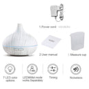 400Ml Ultrasonic Electric Air Humidifier Aroma Oil Diffuser White Wood Grai