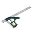 BERRYLION 300mm Adjustable Combination Square Angle Ruler 45/90 Degree with Bubble Level Multifunctional Gauge Measuring Tools