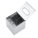 Chrome Coloured Cube Square Tissue Box Holder Cover Box Napkin Bathroom Organizer