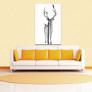Miico Hand Painted Oil Paintings Simple Style Deer Family B Wall Art For Home Decoration Painting