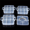 18 Grid Detachable Plastic Craft Beads Jewellery Storage Organizer Tool Box Case Closet Grid Organizer Storage Box