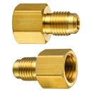 4 Pieces 6015 R134A Brass Refrigerant Tank 1/2 Female To 1/4 Male Flare Spo