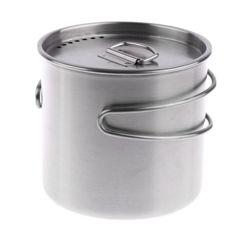 500ml Stainless Steel Cooking Pot Foldable Portable Camping Picnic BBQ Cooking Tool